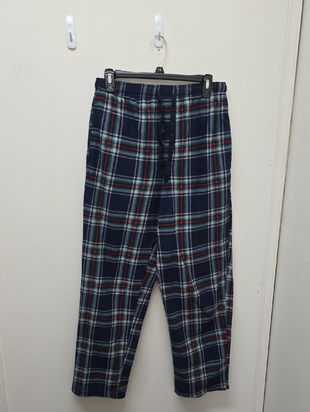 DOCKERS Men's Navy Plaid Lounge Pants - Classic Comfort - Size S